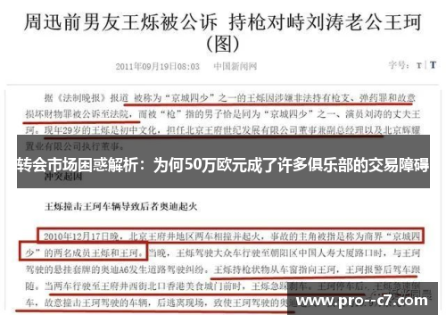 转会市场困惑解析：为何50万欧元成了许多俱乐部的交易障碍